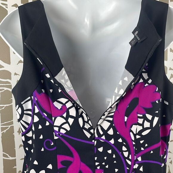 AB Studio Geometric Floral Print Sheath Dress 10 - Picture 10 of 11